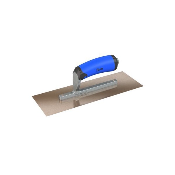 Golden Stainless Steel Finishing Trowel - Square End-Short Shank -11-1/2"x4-1/2"-Comfort Wave Handle